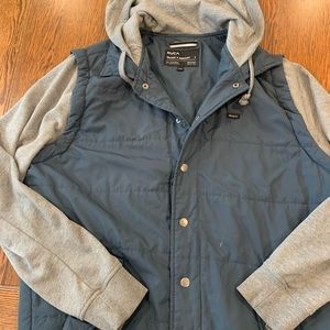 Men’s RVCA hoodie/vest combo, size. L